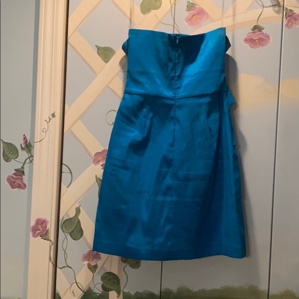 Romeo and Juliet Couture turquoise strapless dress - Picture 7 of 8
